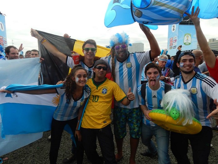 at a Argentina soccer game