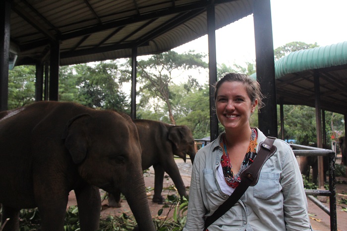 Program Manager Megan Arzbaecher at the Sri Lanka Elephant Conservation Project