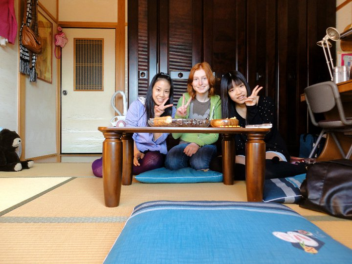 ysabel with Japanese friends