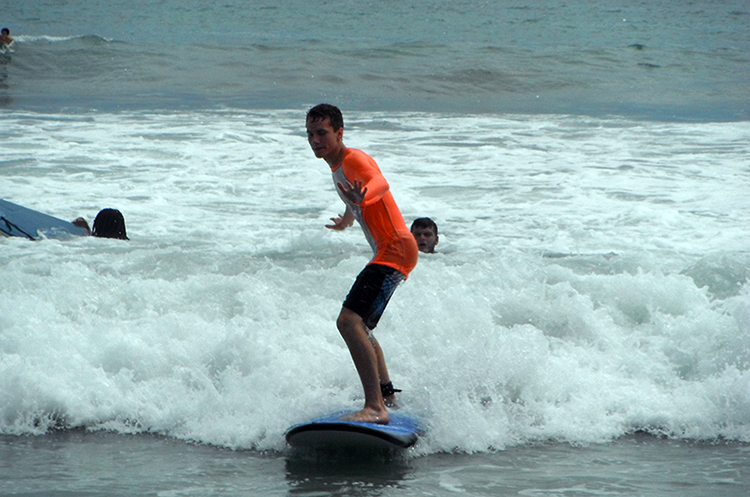 Me surfing the waves.