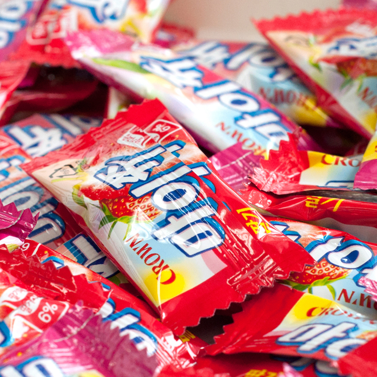 Korean candy for rewarding students.