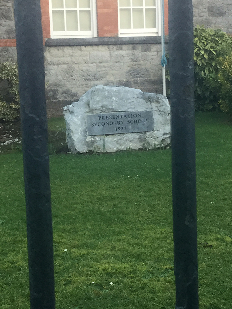 A school sign in Ireland.