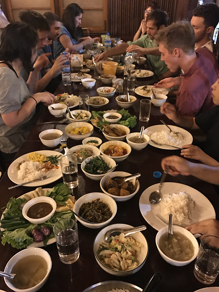 the food and friends in myanmar