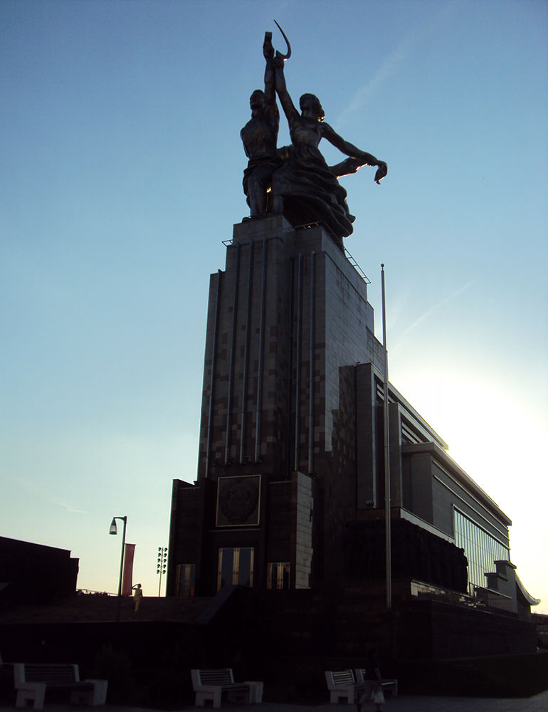 Worker and Kolkhoz Woman Statue in Moscow, Russia.