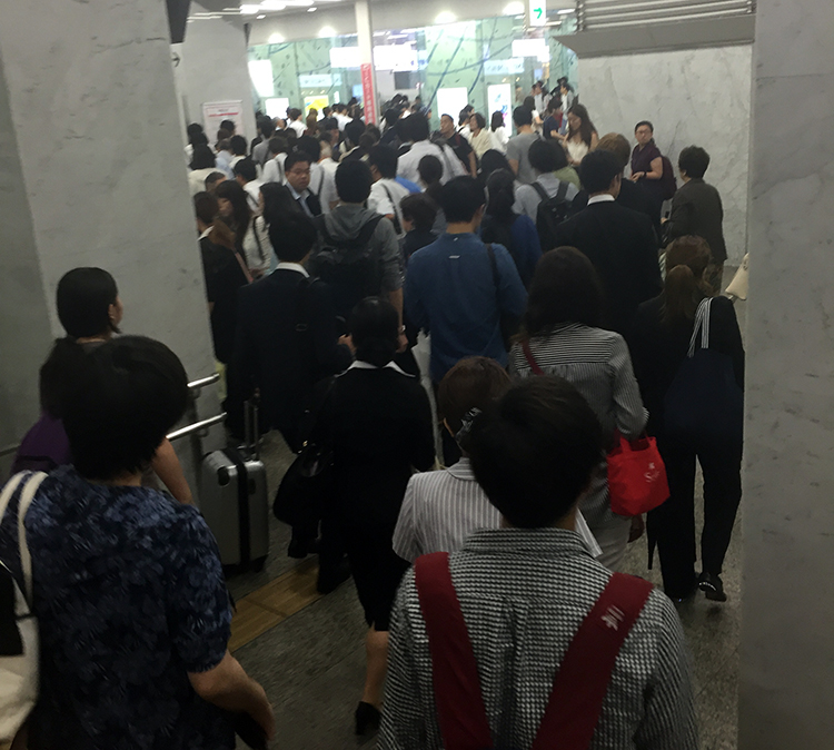 commuters in japan