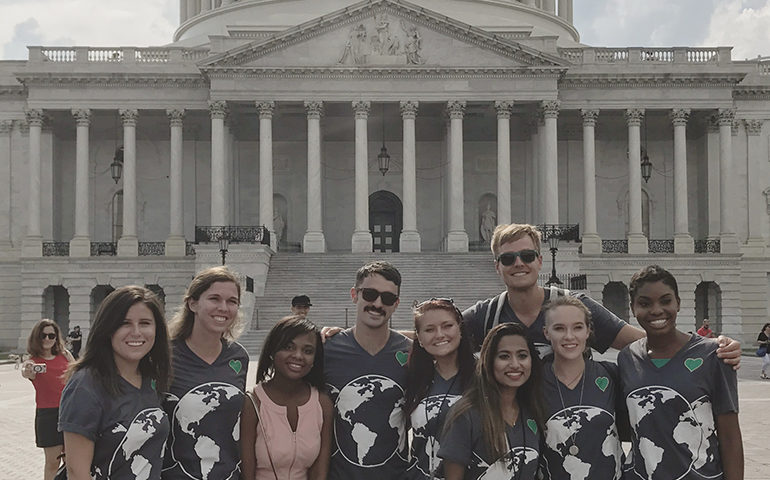Greenheart Travelers in front of the Capitol Building in Washington D.C. during the GGLC 2017.