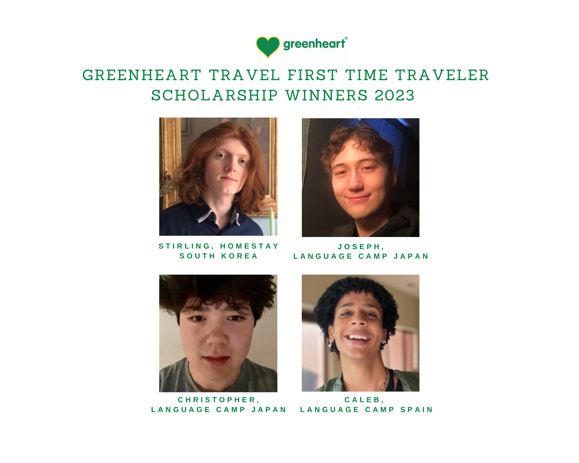 Meet the 2023 First Time Traveler Scholarship Winners!